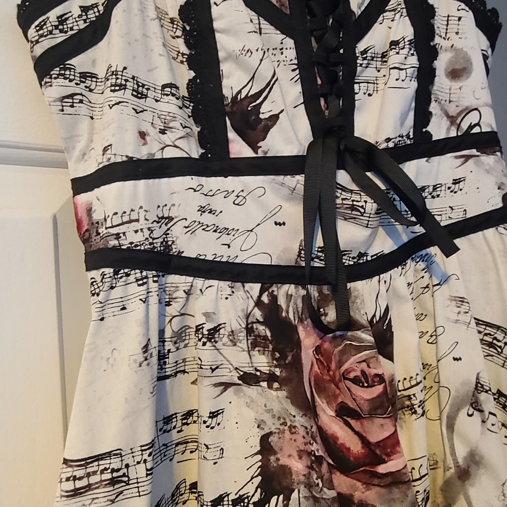 Music Pattern Mini Dress - Picture 3 of 3